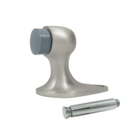 Patioplus 2.12 in. Floor Door Bumper- Satin Nickel - Solid PA3240219